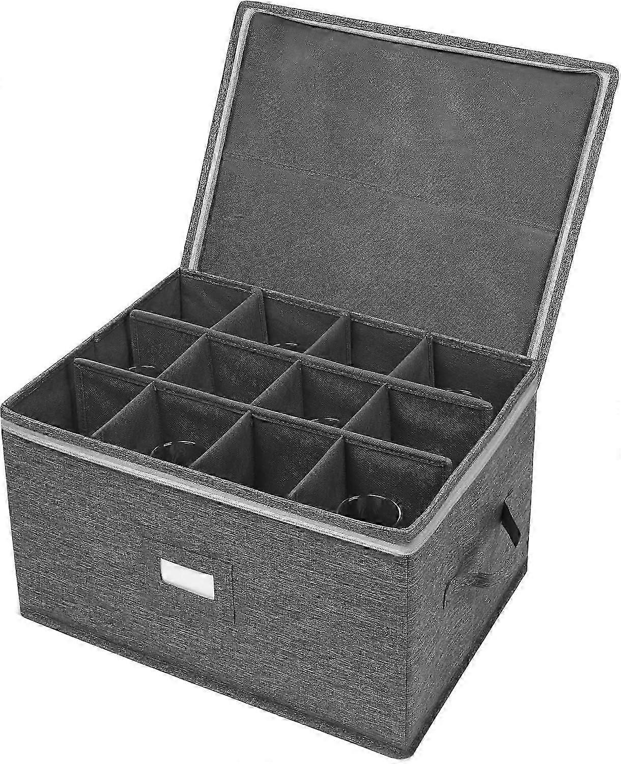 Stemware Storage Cases, Wine Glass Storage Box Containers for Glassware or