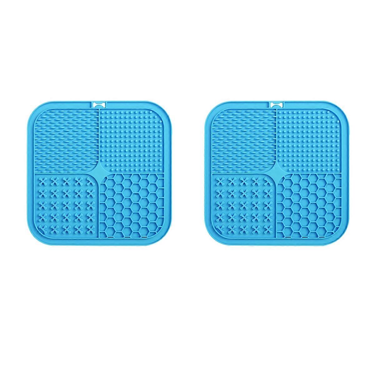 Lick Mat, Dog Licking Mat with Suction Cups Blue
