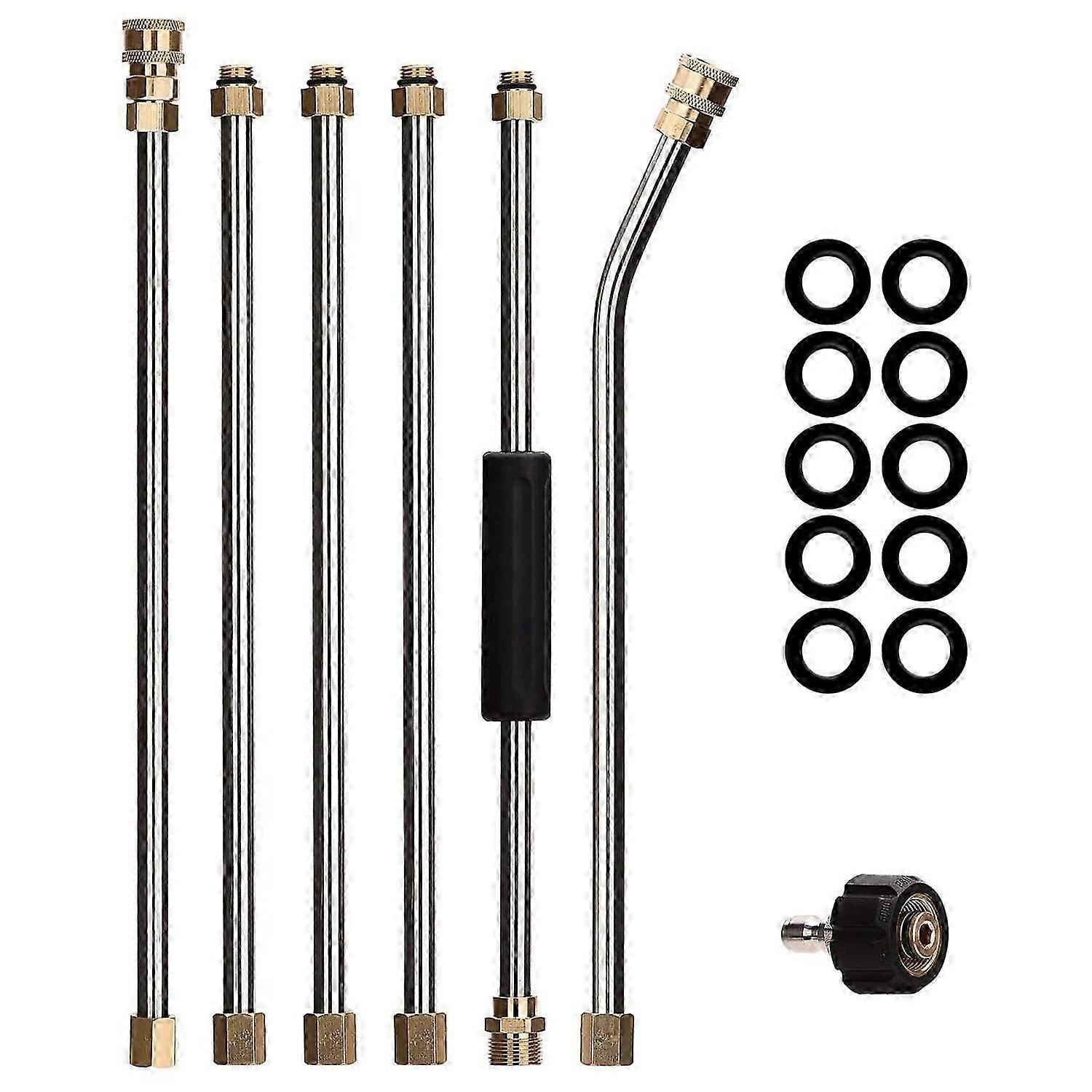 Pressure Washer Extension Wand System,75 Inch Replacement , 1/4 Inch Quick Connect,Including Angled