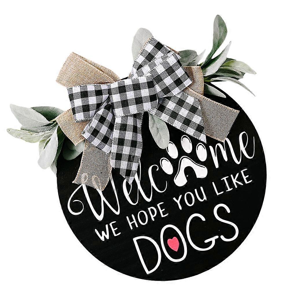 Welcome Sign for Front Door Hanging Wooden Home Welcome Board Rustic Style 30x30cm 1Pcs