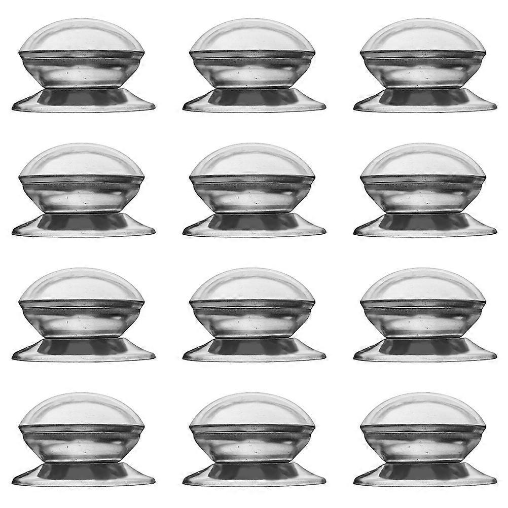 Universal Pot Cover Handle Stainless Steel Round Shape For Home Users 12Set Silver Color