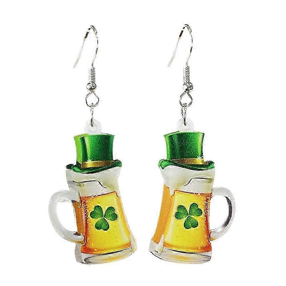 Hat beer mug acrylic earrings 2025