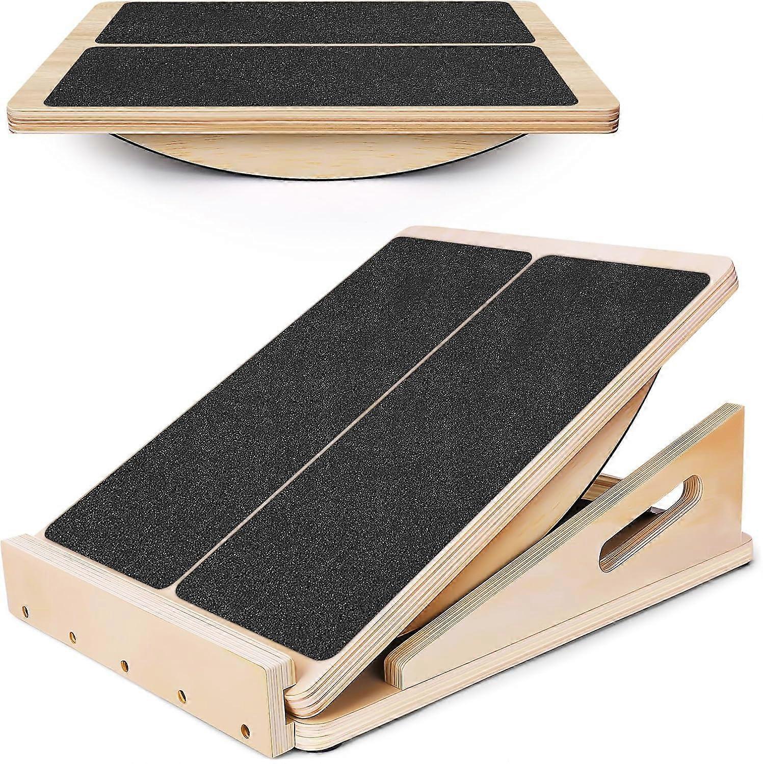 2in1 Slanted Board, Sports Balance Board with Carry Handle NonSlip Mat