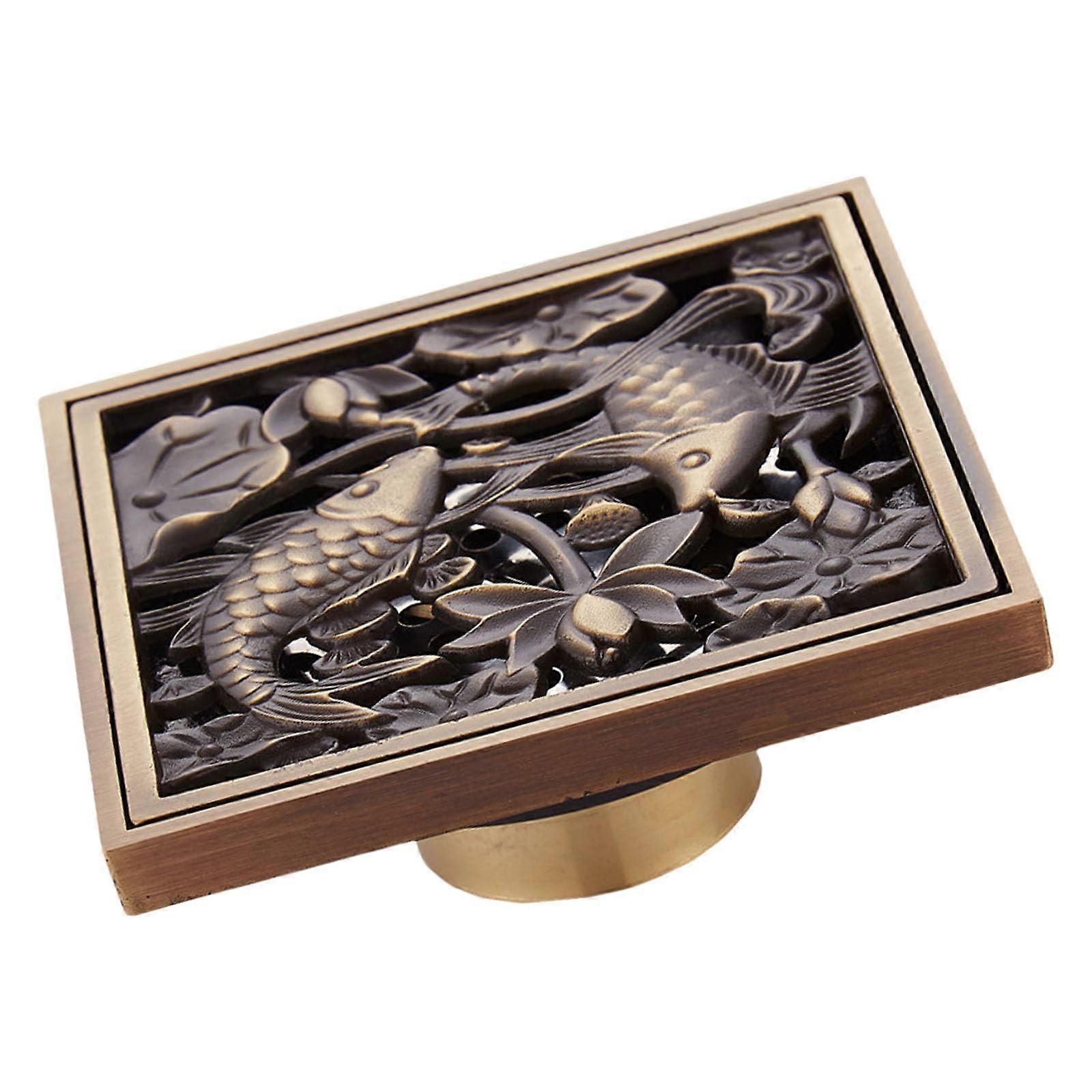 Brass Square Shower Drain Covers with Removable Filter for Bathroom Floor Drains, Easy Installation Designs