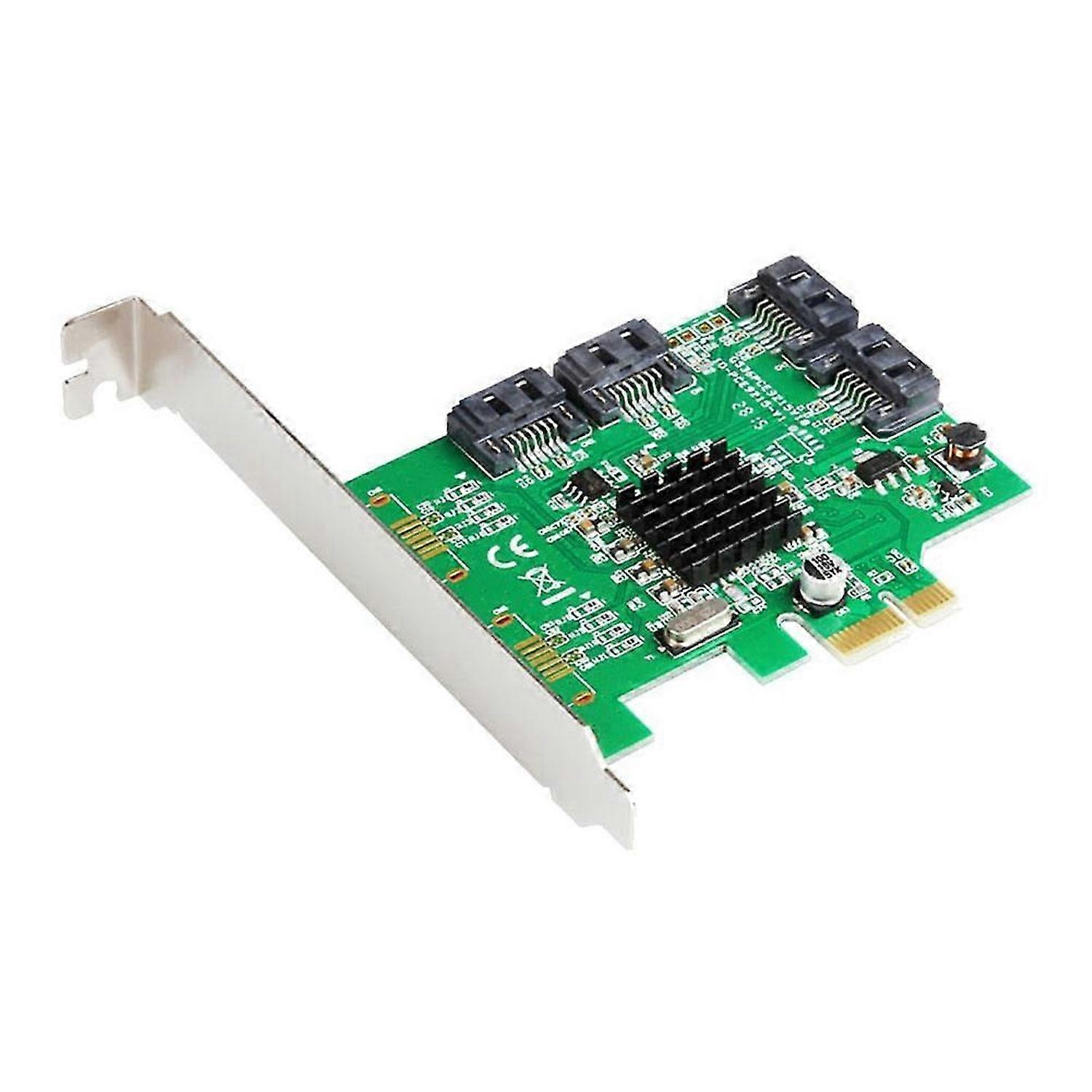 Scheda controller PCIe 4 porte 6G SATA 3.0 Marvell 88SE9215 Scheda di espansione non PCIe 2.0 X1 con basso pr