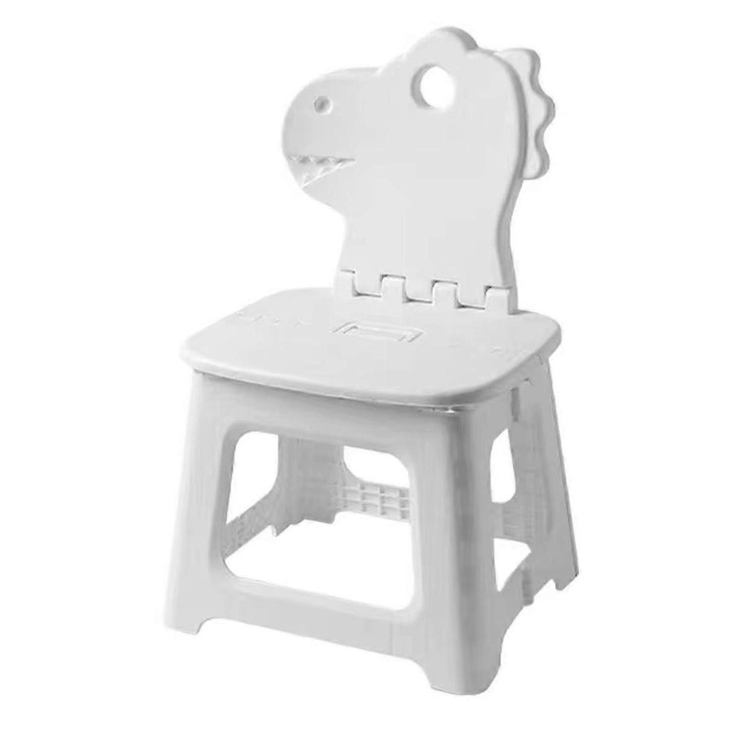 Step Stool for Kids Dinosaur Foldable Step Stool with Back Support Seat Furniture Home Shoe Changing