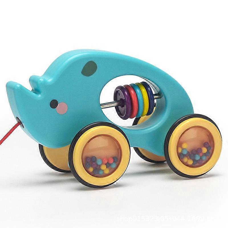 5 חבילות צעצועי משיכה של בעלי חיים מתגלגלים - נושא חג המולד [עיצוב מעודכן - ללא חרוזים בגלגלים] - 18 חודשים+