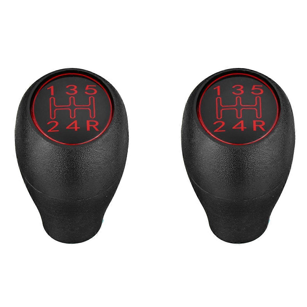 5 Speed Manual Car Gear Shift Knob Shifter Lever Handle Stick Red ABS