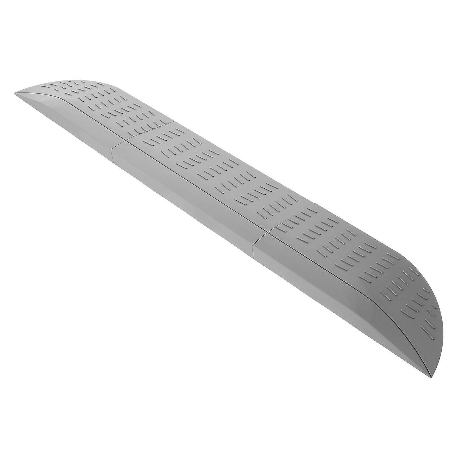 Grey Rubber Ramp for Doorways Steps Power Scooters Sweeper Bathroom 58.00X9.00X1.50CM Non-Slip Smooth Transition 1 Set