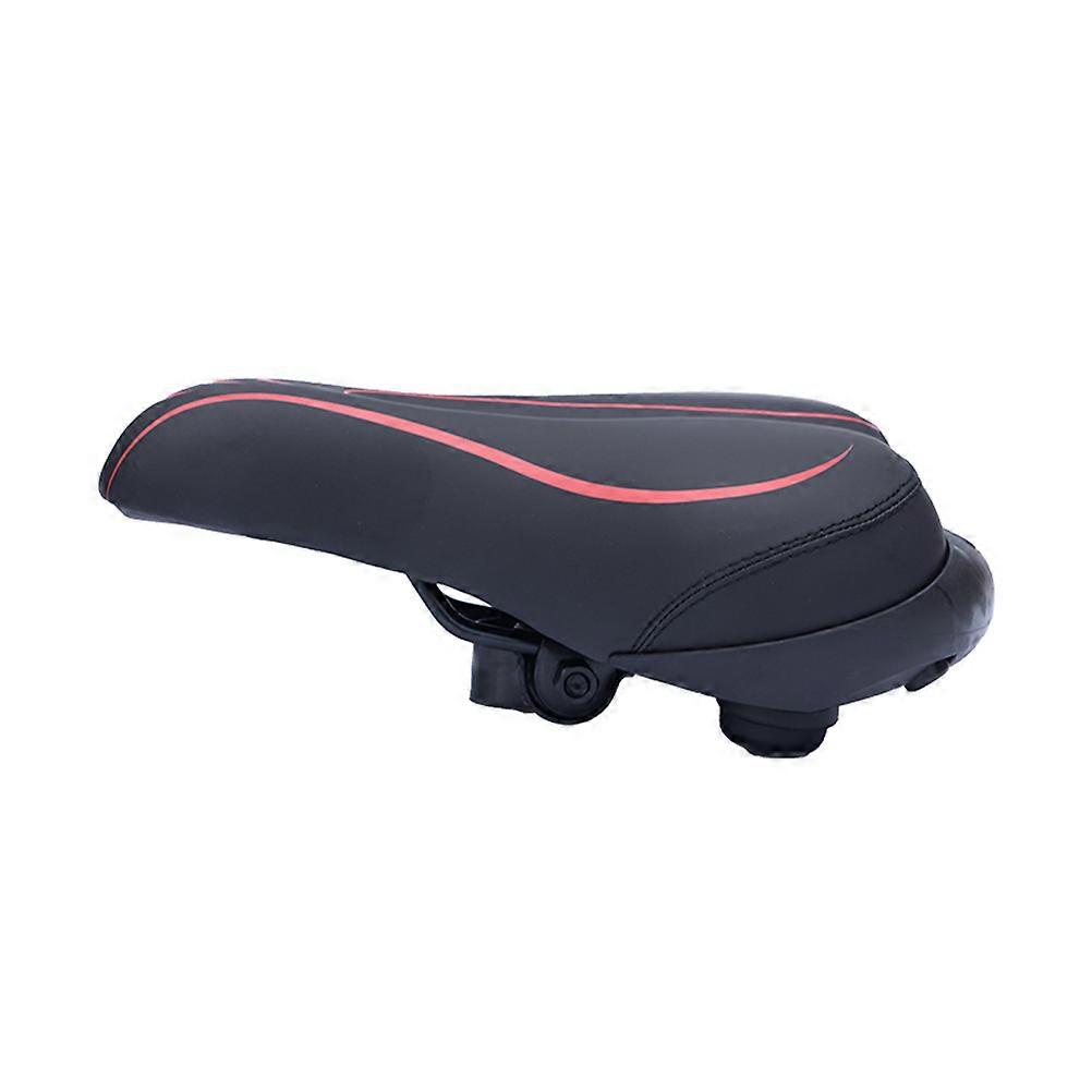Padded Bike Seat Thickened Saddle Absorption Cushion For Cyclists Black Red 1Pack