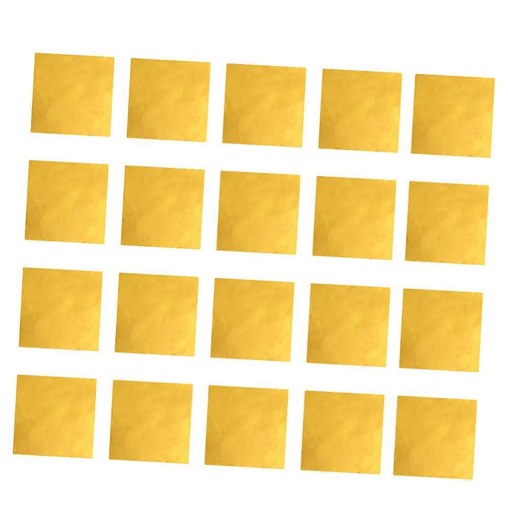 رقائق معدنية ورقة ملصق ذهبي مربع لامع ورق البطاقات لديكور المنزل مشاريع الحرفية ترميم الأثاث 150 قطعة