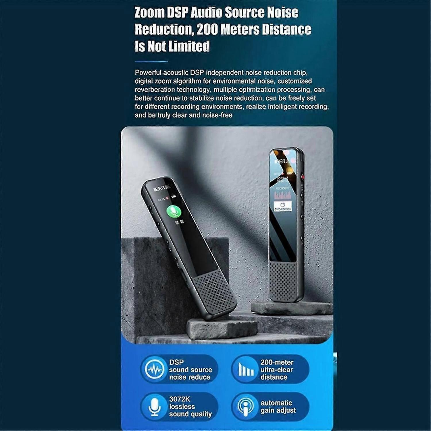 G6 Voice Recorder with Speaker Bluetooth MP3 Player 32G Dictaphone 3072Kbps Noise Reduce Recording
