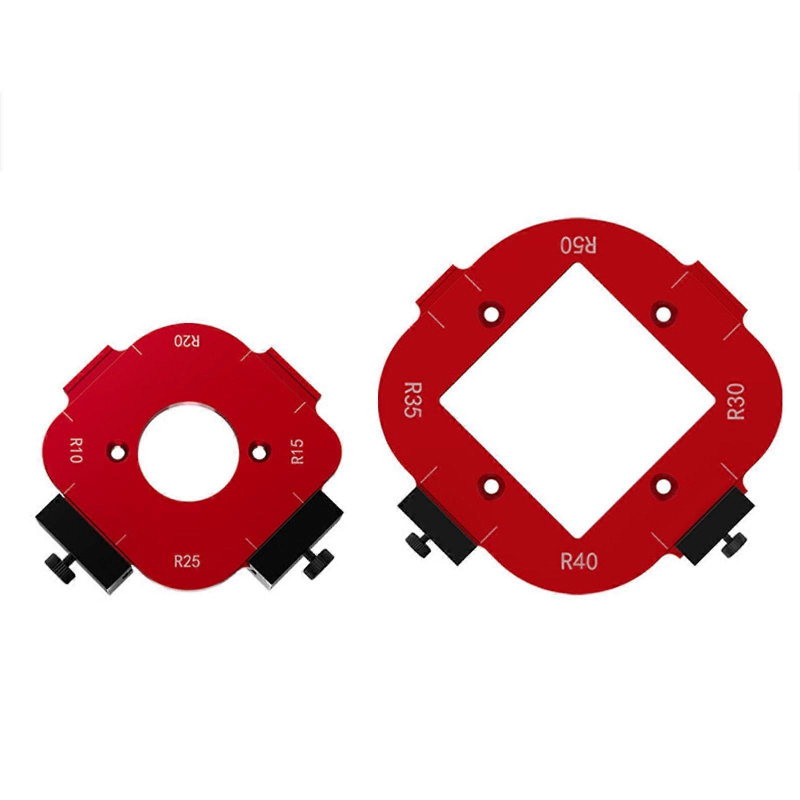 Radius Jig Router Templates - Aluminum Alloy Corner Radius Template for Woodworking - R10 R15 R20 R25 R30 R35 R40 Sizes