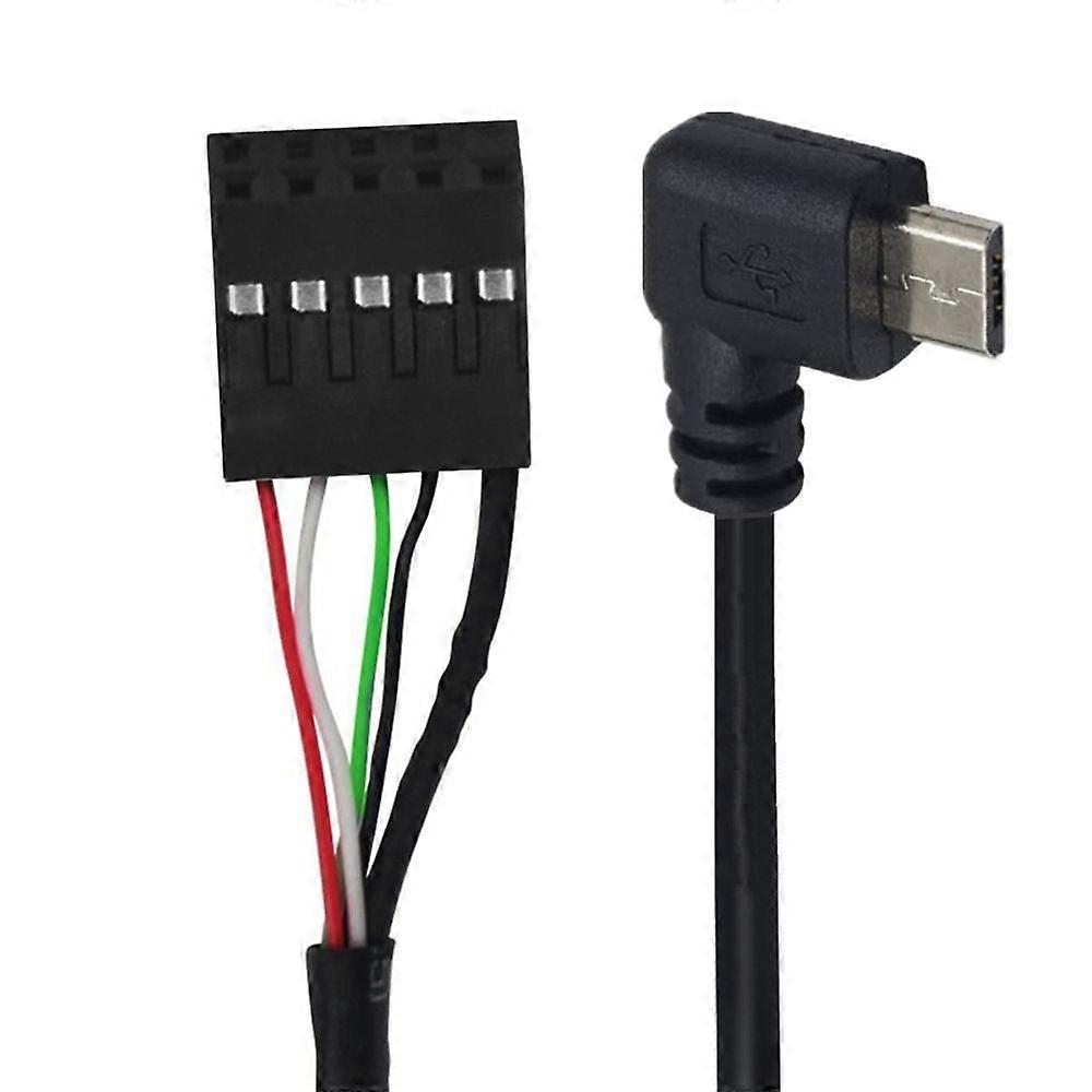 9-hole DuPont spacing H2.54 USB terminal cable Micro 5P left and right bend male DuPont 2.54/9P female