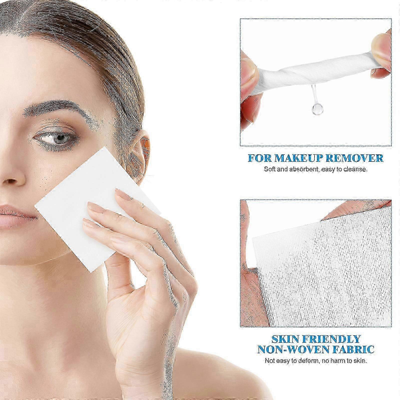200pcs Non-Woven Fabric Wipes Makeup Removing Pads for Facial Cleansing