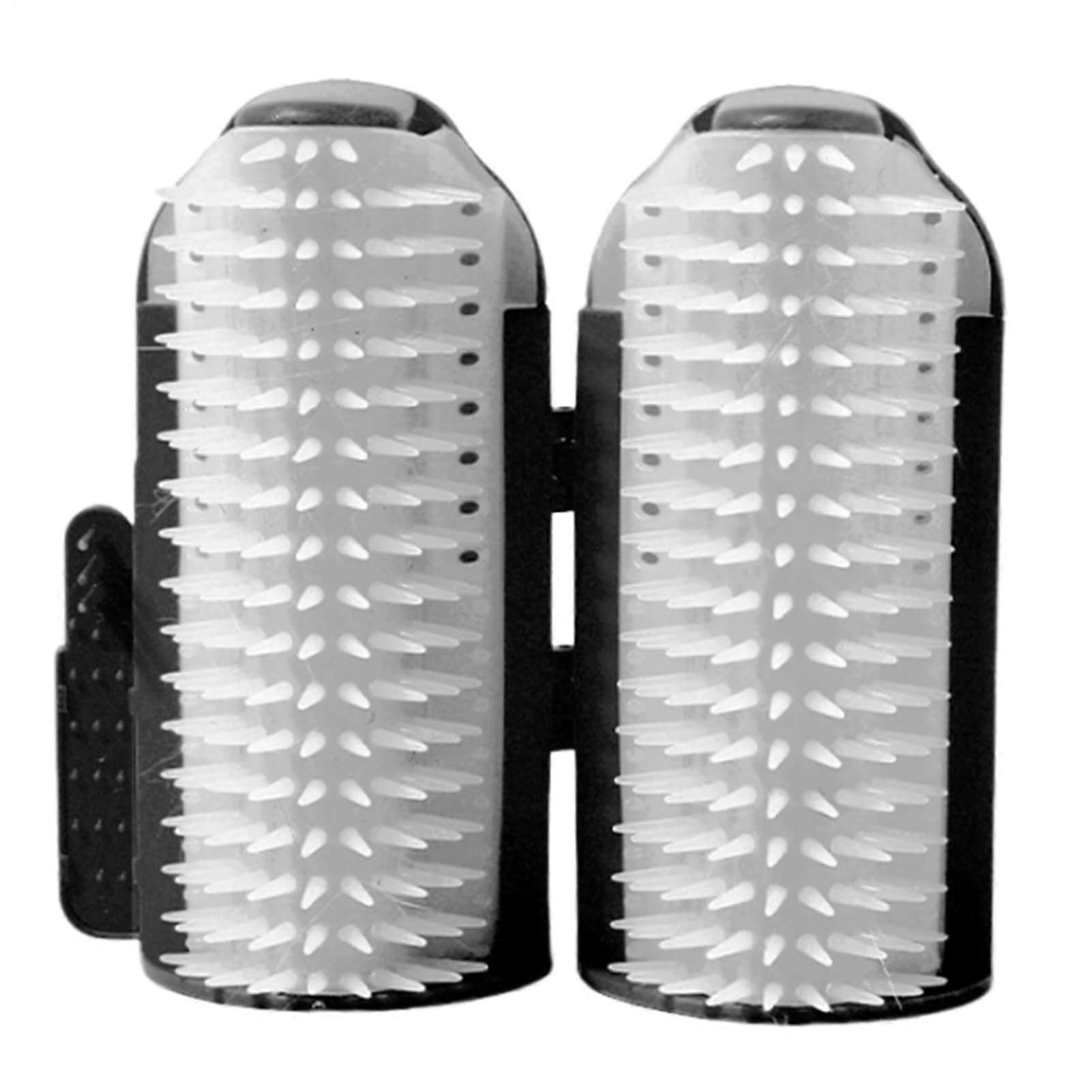 Cat Corner Brush for Cats, Soft Cat Grooming Tool with Catnip, Wall-Mounted Scratch and Massage Comb for Long and Short Hair, Black