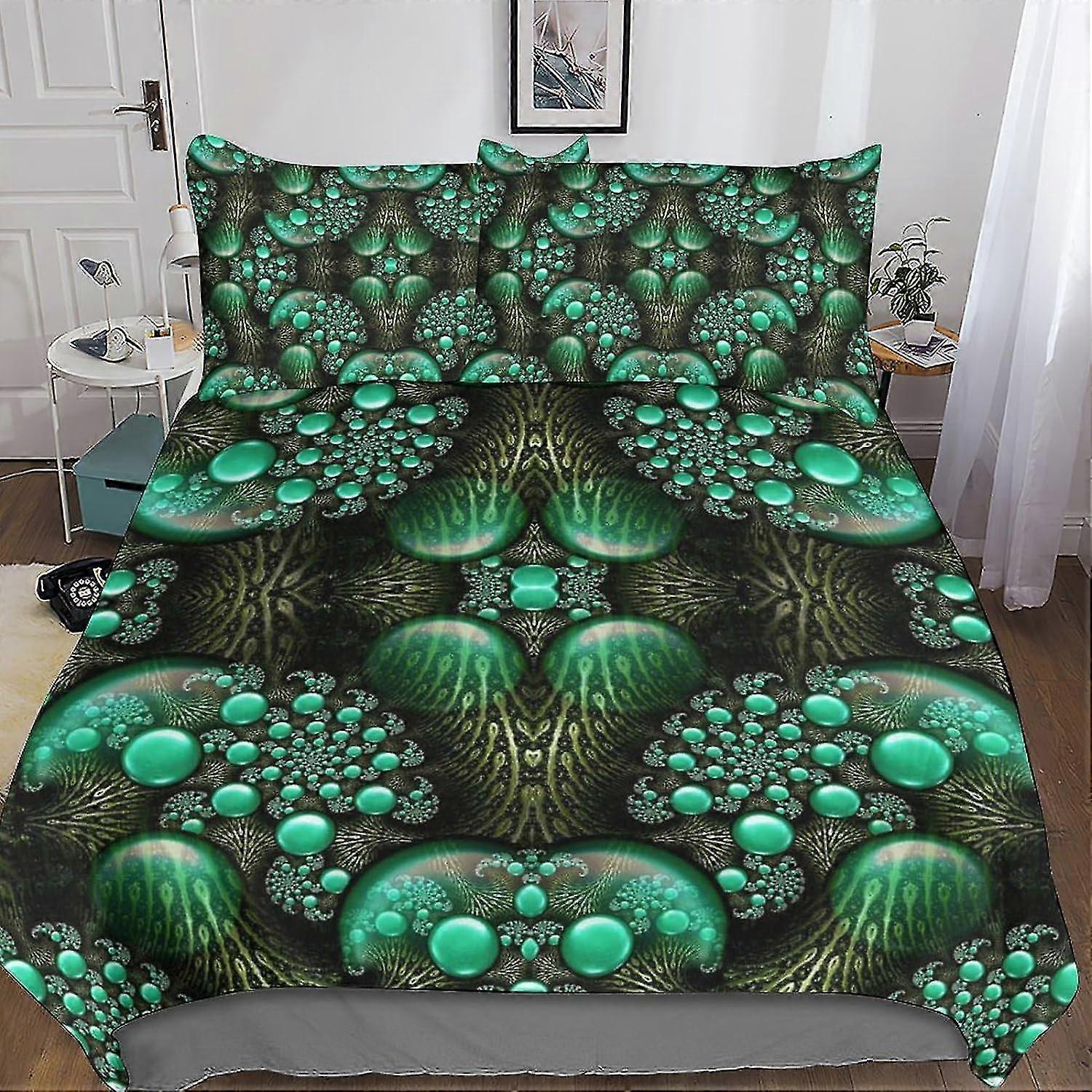 Exotic Prints Bedding Sets 3D Comforter Cover Tartan Duvet Cover Set for Kids Decor 3 Piece Set with Zipper Closure Soft Microfibe