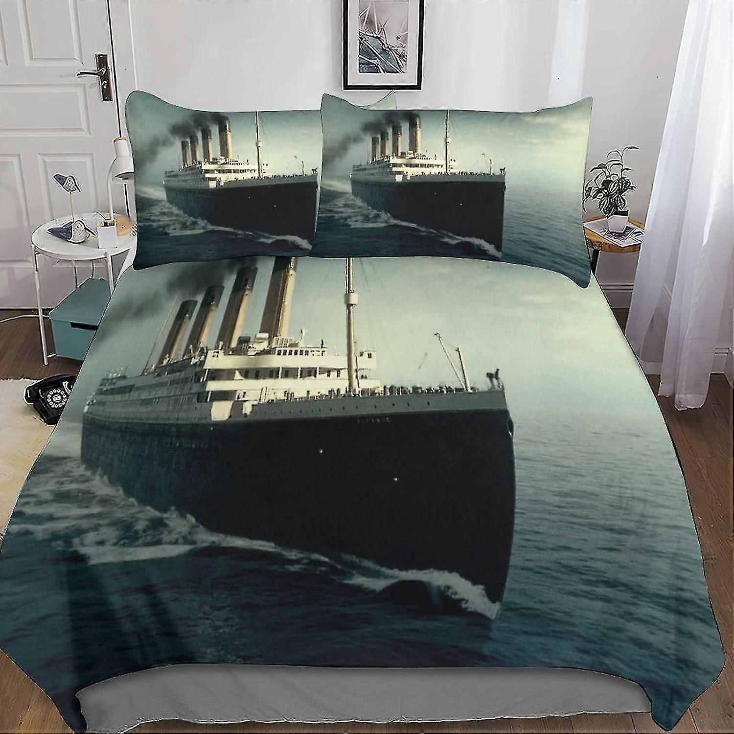 3D Printed Quilt Cover Duvet Cover Set with Zipper Soft Easy Care Bedding Featuring Classic Film Pattern Set With Pillows
