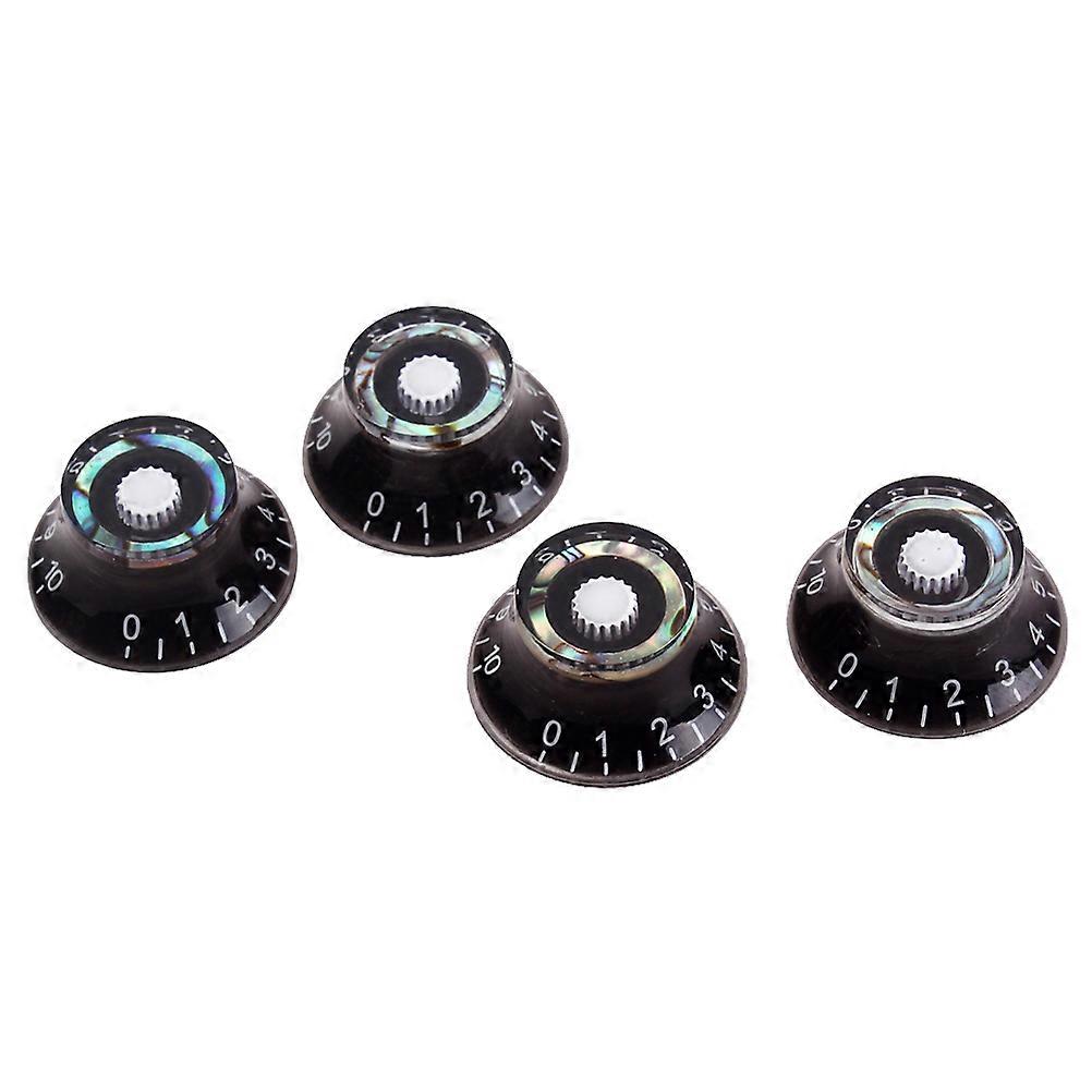 It sounds like you're referring to a product listing for **guitar control knobs**, specifically a **4 piece set of abalone shell style rotary knobs**