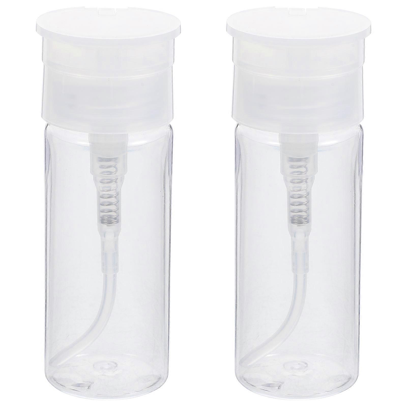 2pcs Leak Proof Travel Bottles with Press Dispensing, Durable PETG Reusable Containers for Cosmetics, Toiletries, and Liquids
