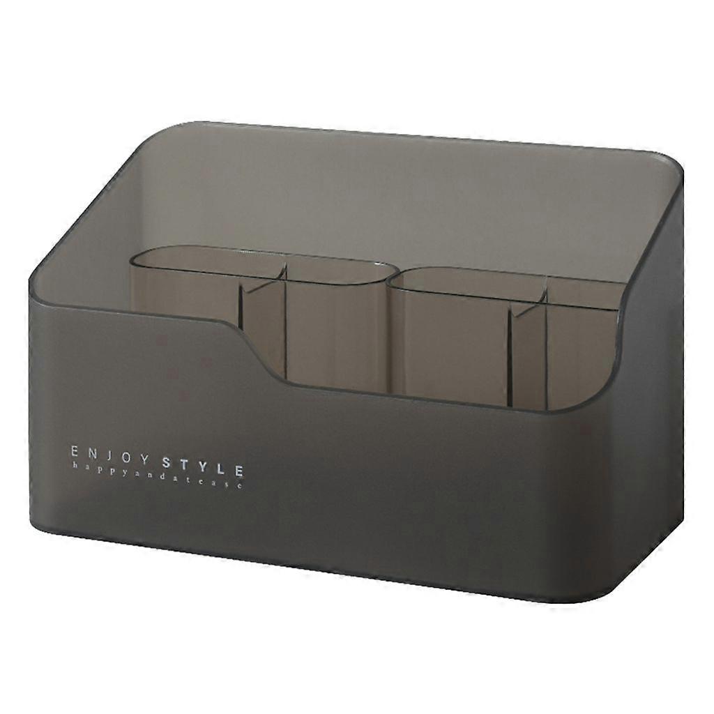 1 Set of Translucent Makeup Box Makeup Storage Cabinet-Black
