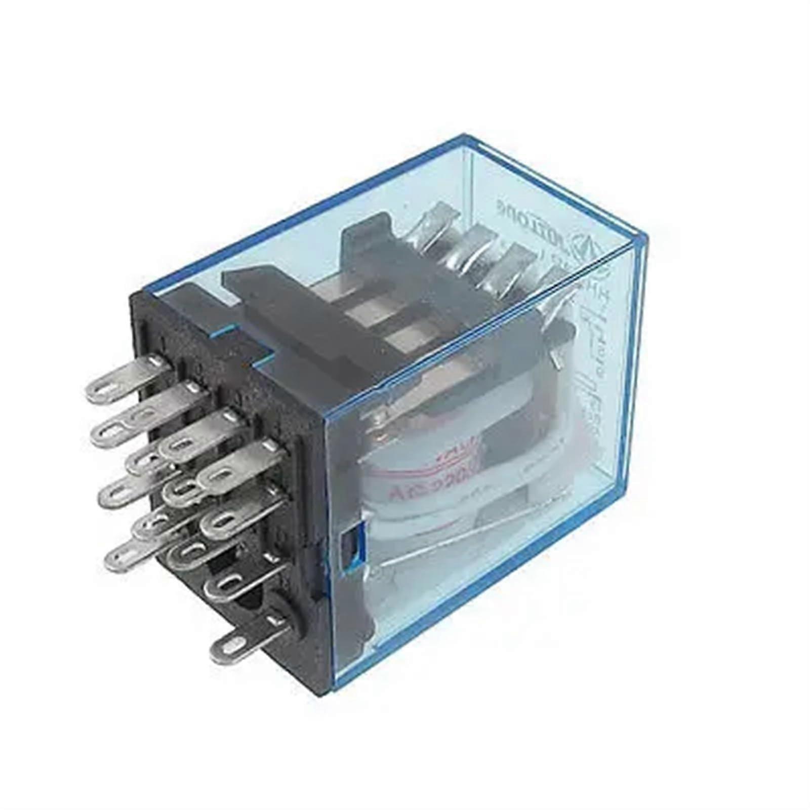 HH54P-L 220/240VAC Relay 4P2T 14 Pins LED Indicator 3A Power Switch Module Red Light