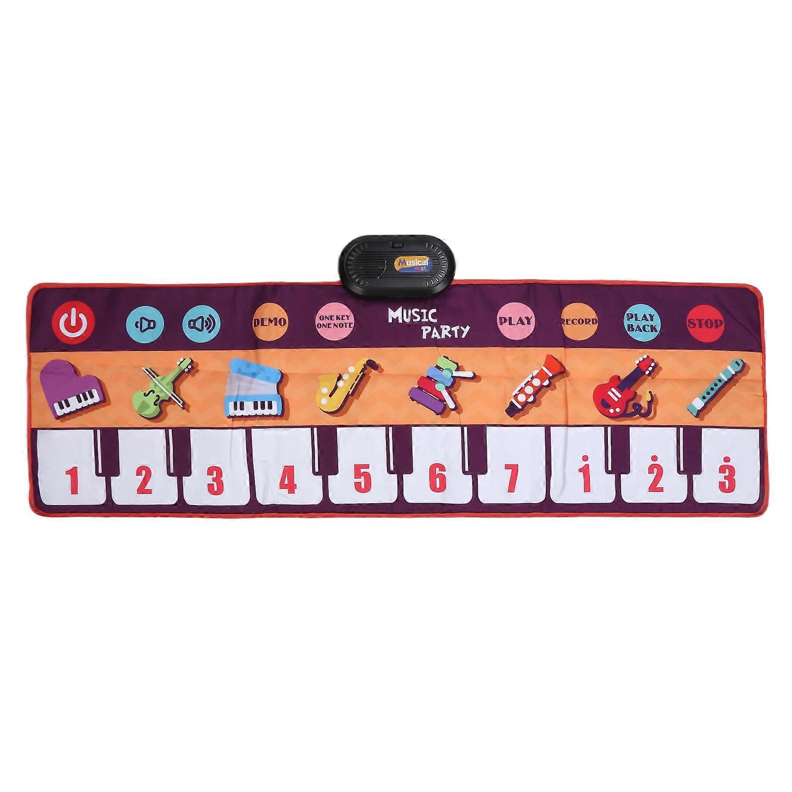 Musical Piano Mats Portable Foldable Piano Keyboard Dance Blankets for Early Education