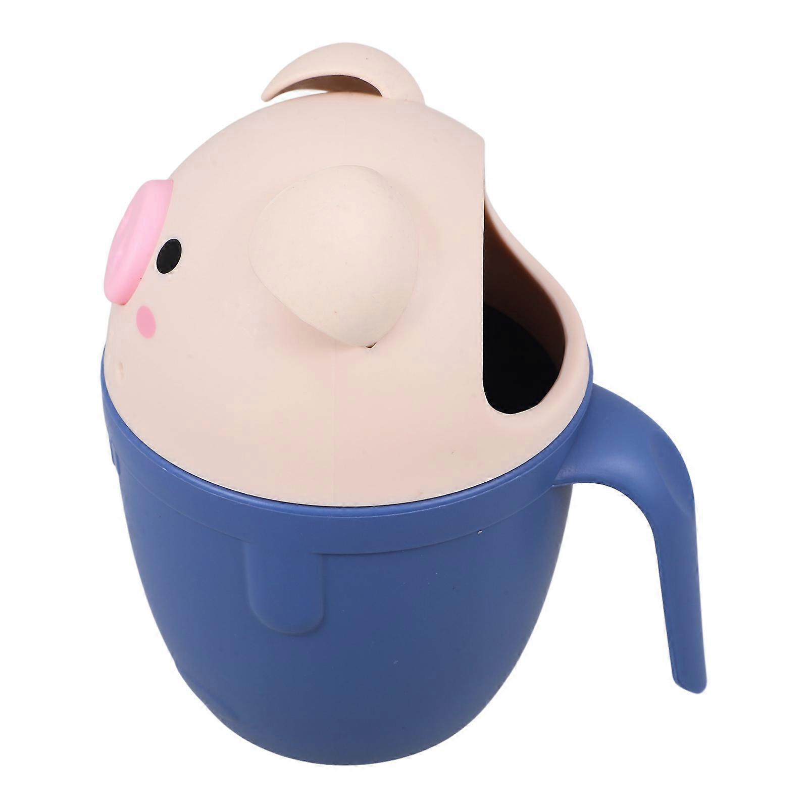 Pig Shaped Bath Rinser Cup Cartoon Design Shampoo Rinse Pail with Ergonomic Handle for Comfortable Grip – Fun Bath Essential for Boys