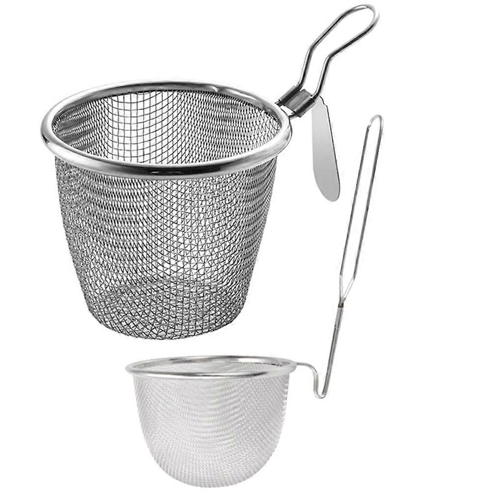Strainer Spoon Pasta Straining Restaurant Use 12X12X30CM Frying Comfortable Handle 1Set