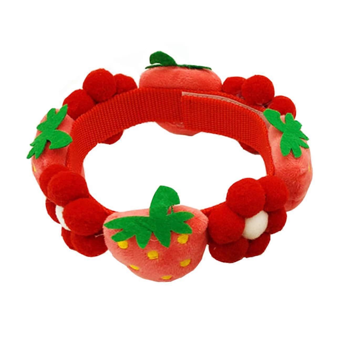 Strawberry flower pet collar, Christmas cat collar, cute dog collar
