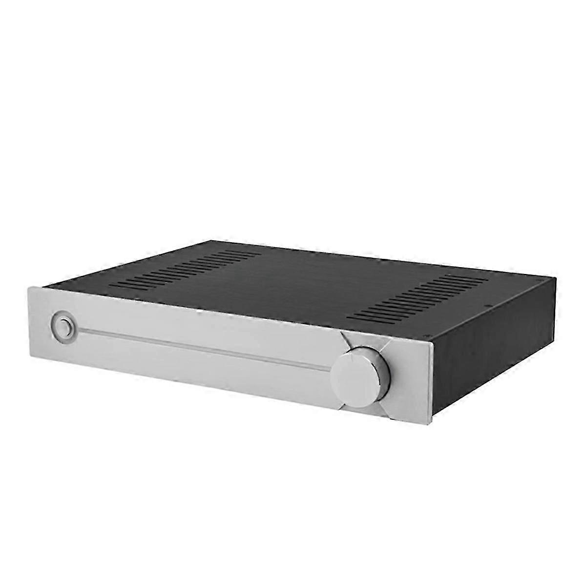 Cj-187 Vollaluminium DIY Preamp Case Audio Amplifier Chassis Decoder Box Shell W430 H70 D310 Schwarz
