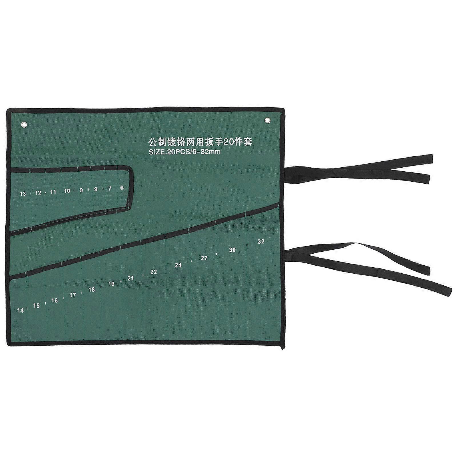 Canvas Tool Bag for Wrench Organizer with 1Pcs Portable Repair Tool Pouch