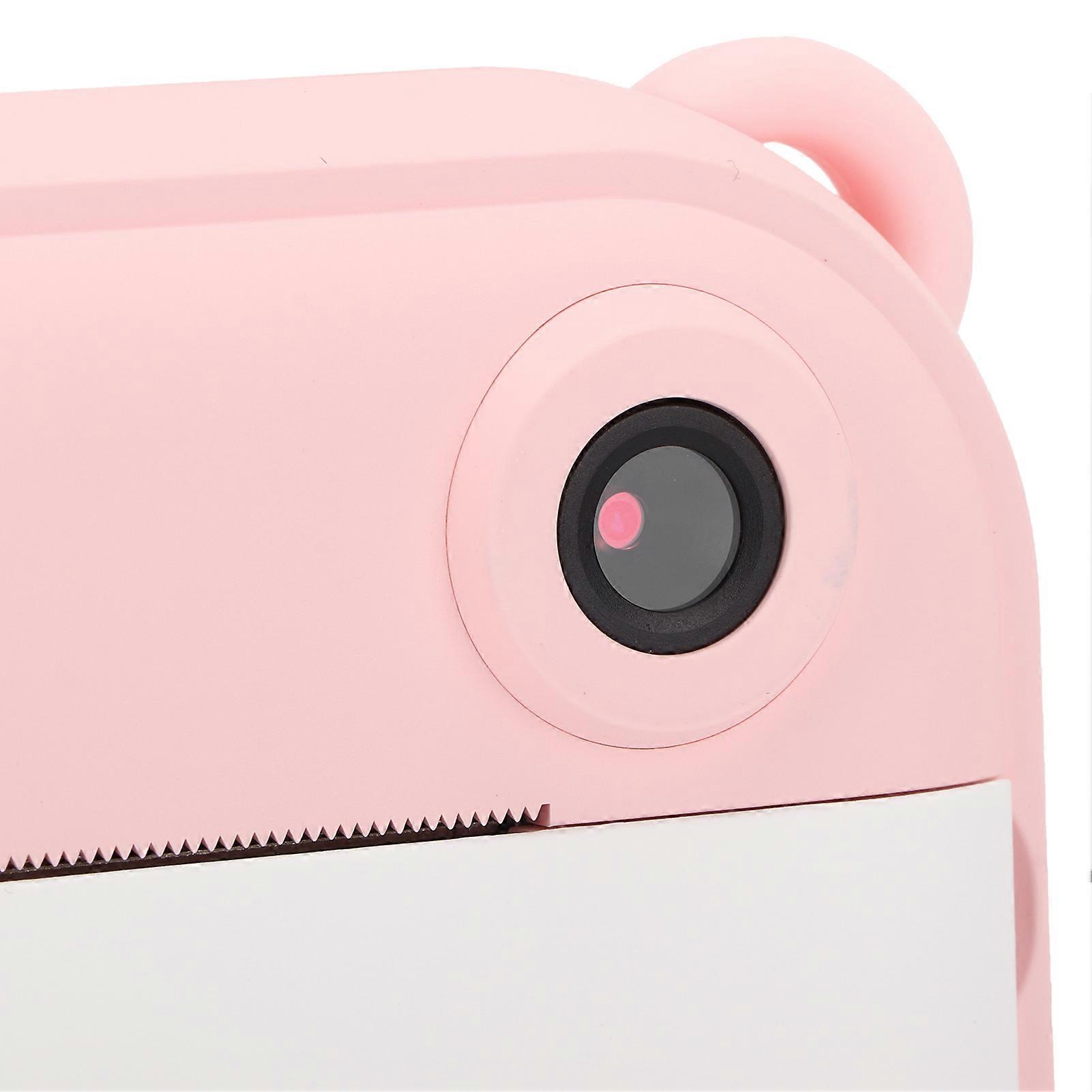 Instant Print Camera OneClick Printing Instant Photo Print Mini Portable Digital Camera for Kids(Pink )