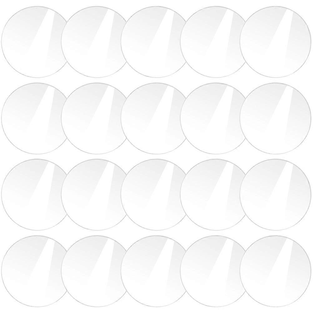 20pcs Transparent Acrylic Blanks Thick For Diy Crafts Keychains And Festive Decorations