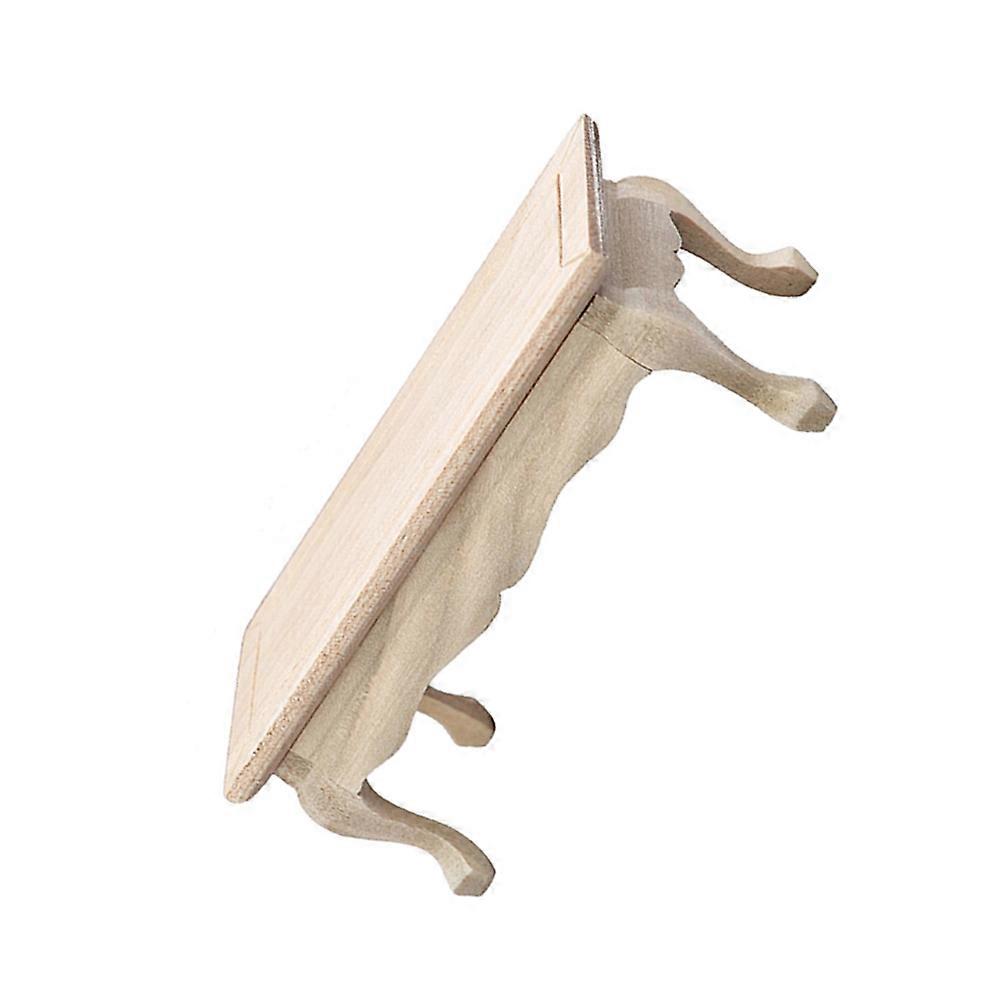 Beige Miniature Table for Decoration with Synthetic Material and Realistic Appearance 1:12 Scale