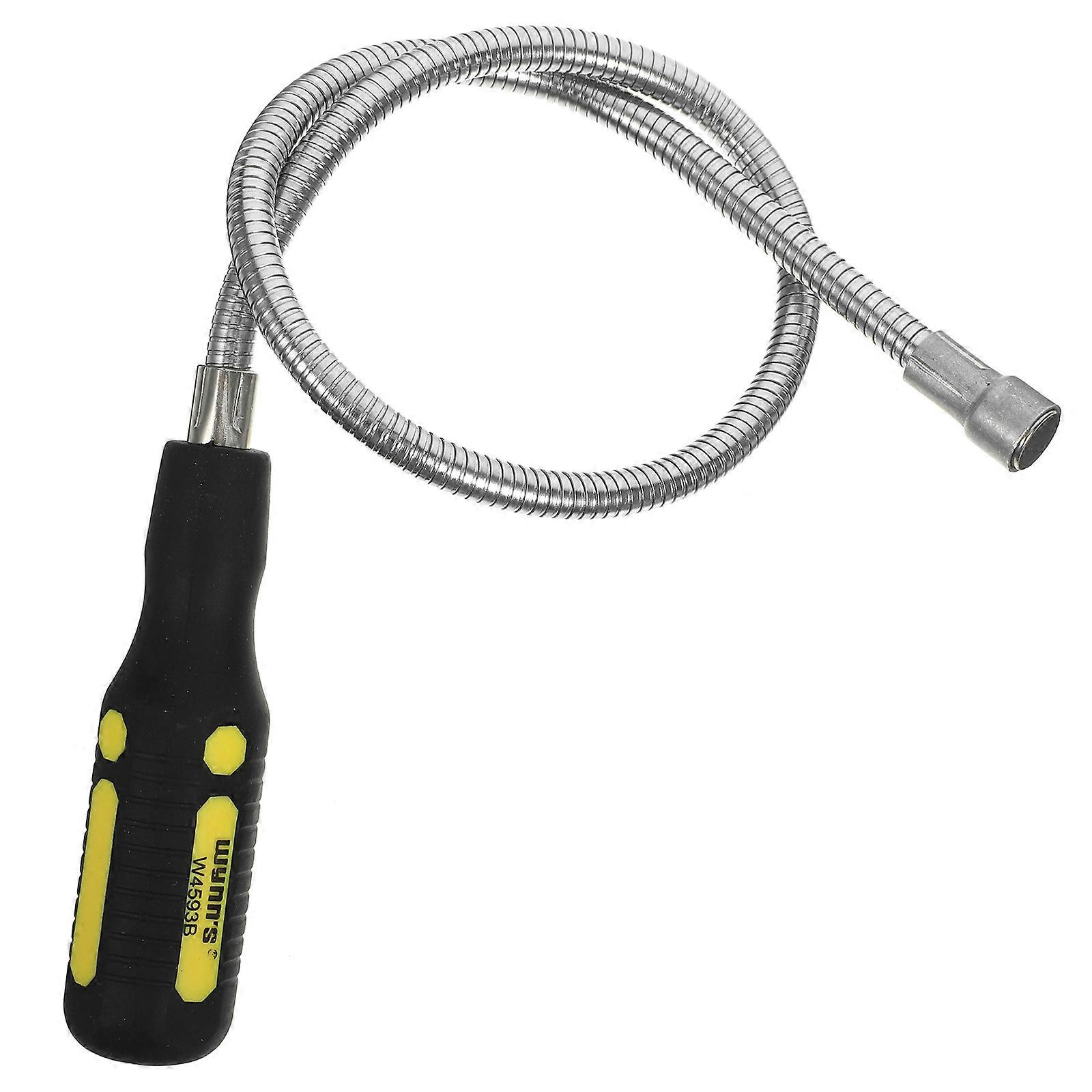 Flexible Magnetic Pickup Tool with Extendable Arm for Easy Item Retrieval in Home, Factory, and Garden – Comfortable Handle, Random Color