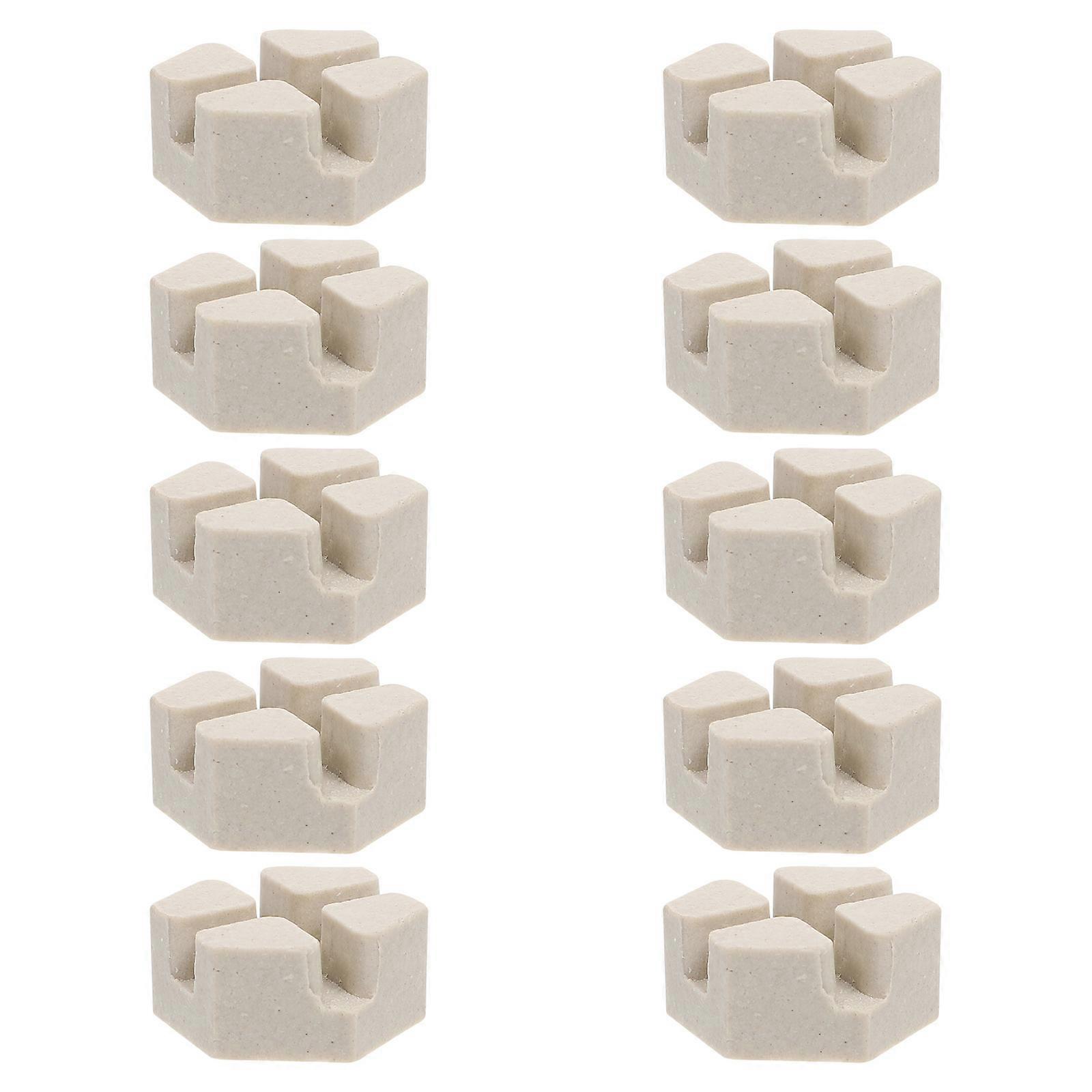 Coral Plate Base for Aquarium Made of Ceramic Grey Color 10 Pieces Small Size