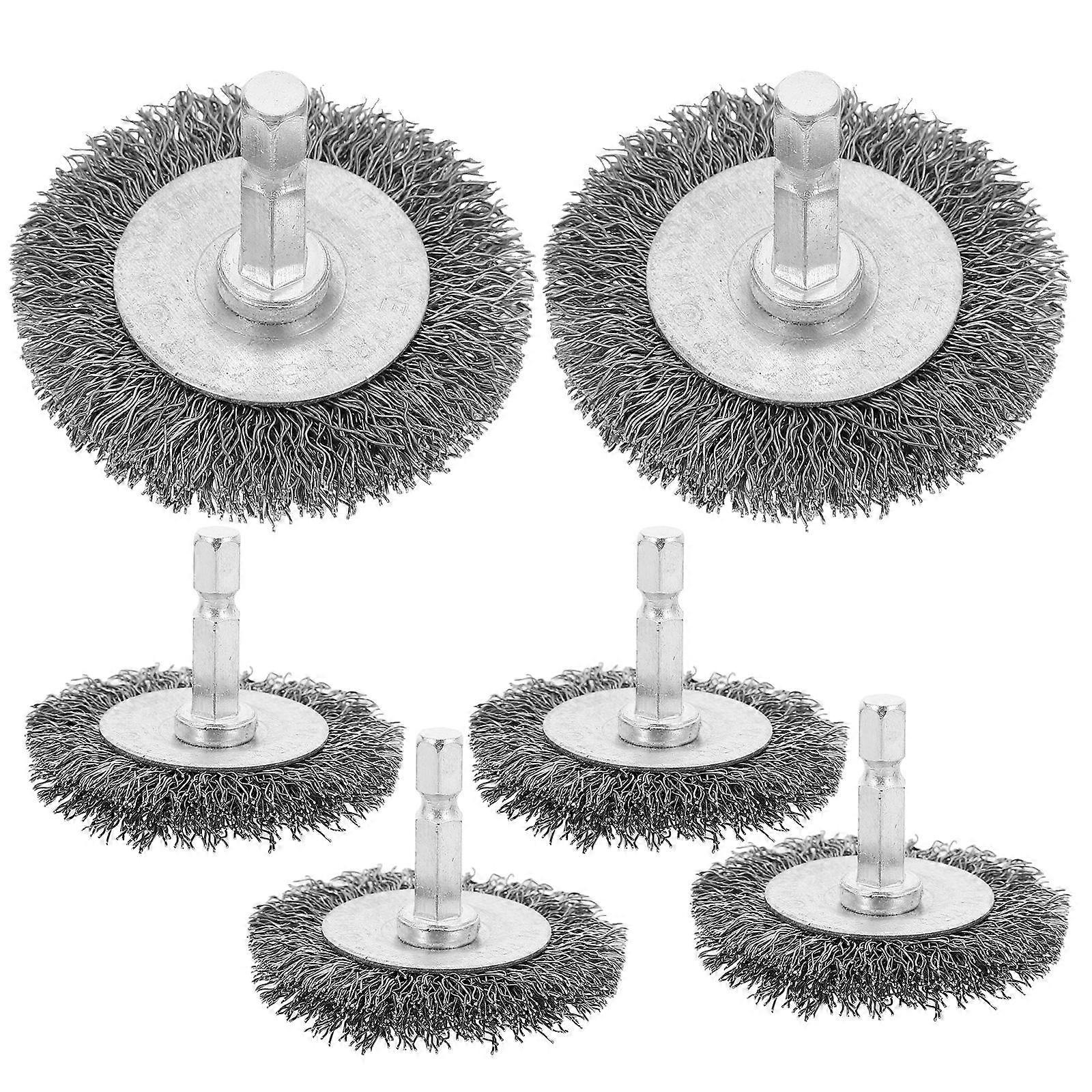 Wire Brushes For Cleaning Bowl Shape Copper Coated Steel Wire 50mm Professionals And Home Users 6Pcs