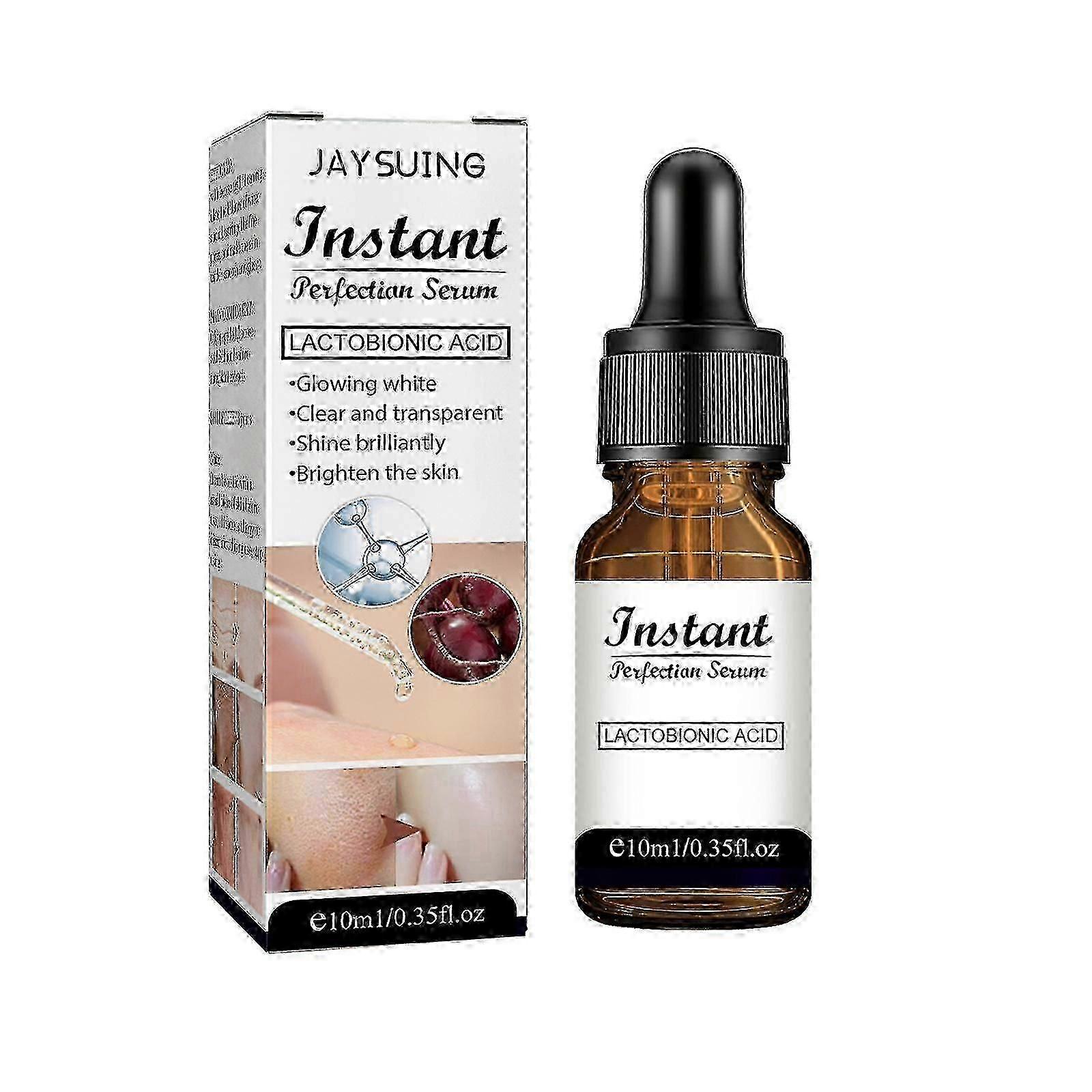 3pcs Zero Pore Instant Perfection Serum Lactobionic Acid Essence Anti-Aging