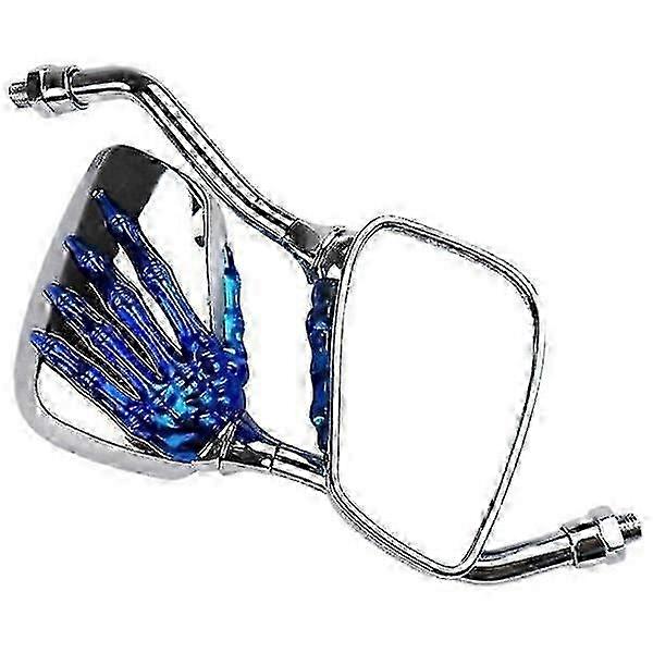 مرآة الرؤية الخلفية للدراجات النارية مع اليد مخلب الهيكل العظمي ديكور الكروم