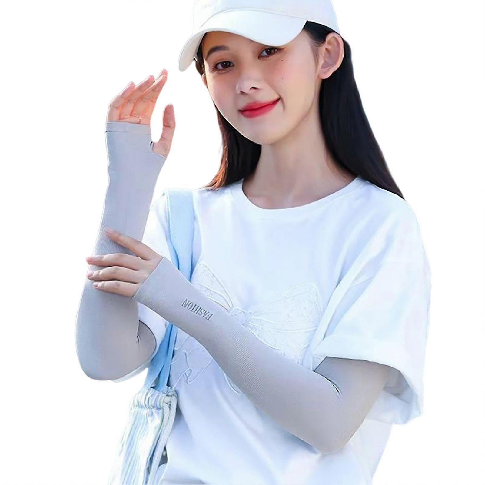 Gradient Ice Silk Sun Sleeves Breathable Moisture-wicking Arm Sleeves for Outdoor Activities