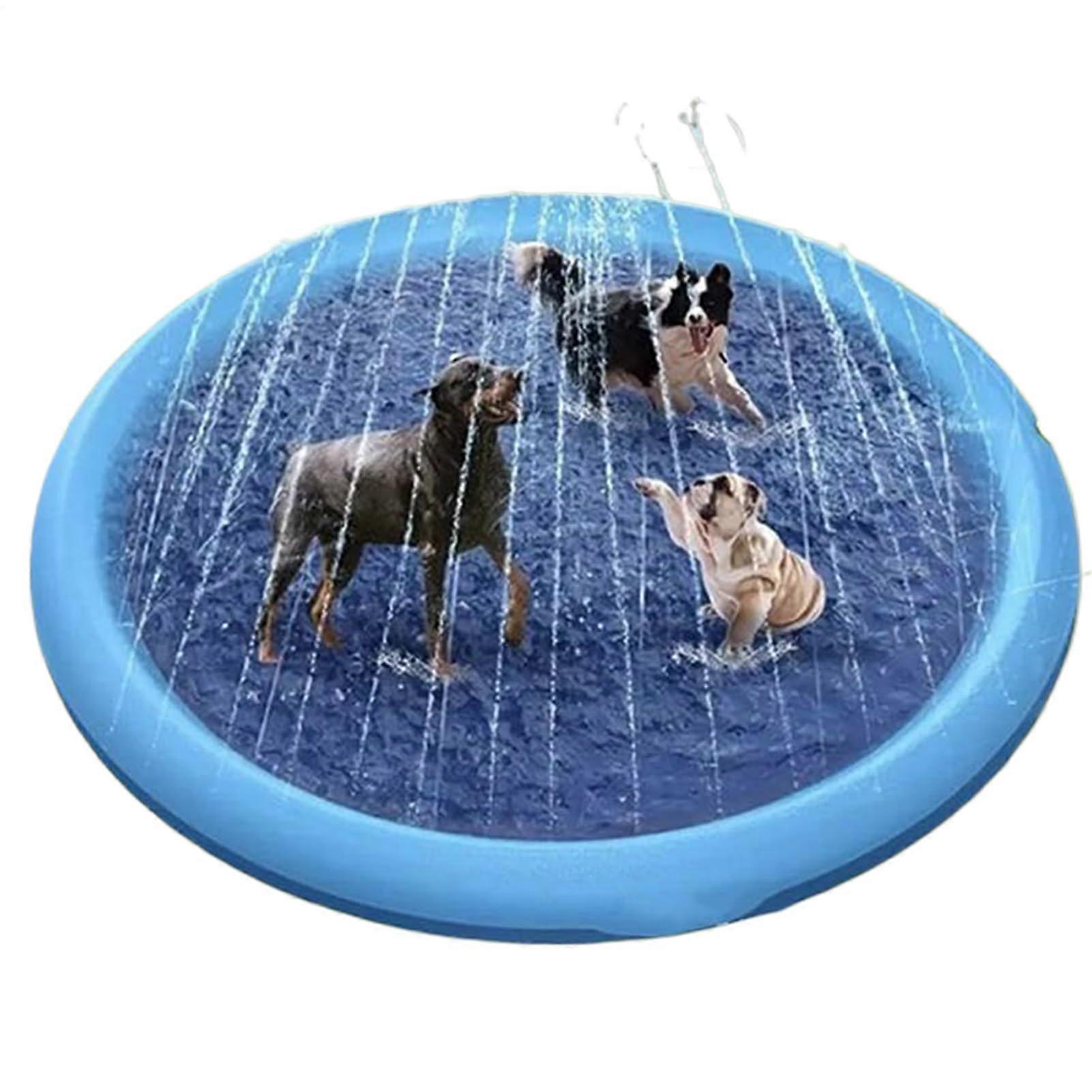 Splash Pad, Slip Design, Thickened Material, 200x200 cm, Beige