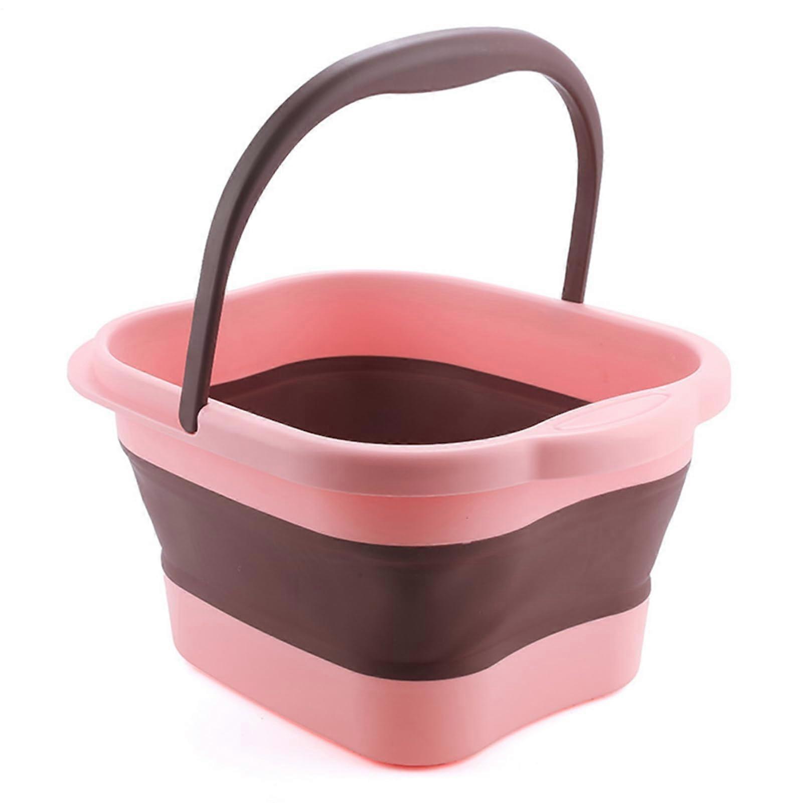 Foldable Foot Soaking Tub with Massage Rollers Carry Handle – Pink Purple Ref: 9965