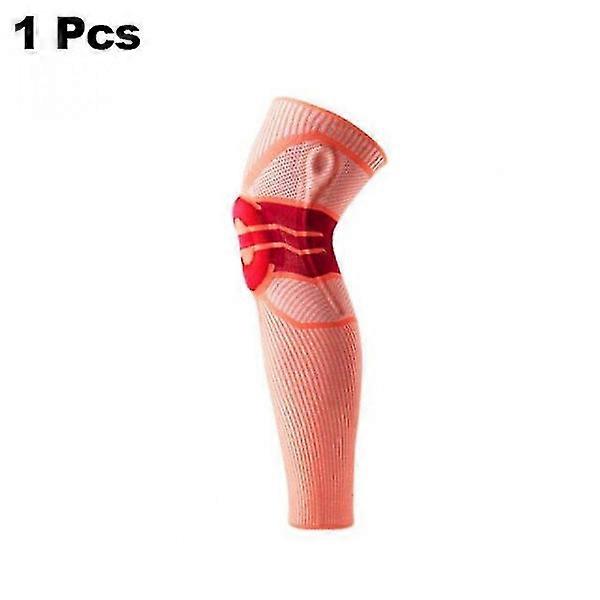 Knee Pads, Sports Knee Pads with Creative Pearl Design Stretch Fabric for Both Aesthetics and Function for Basketball, Football (Orange - Code L)