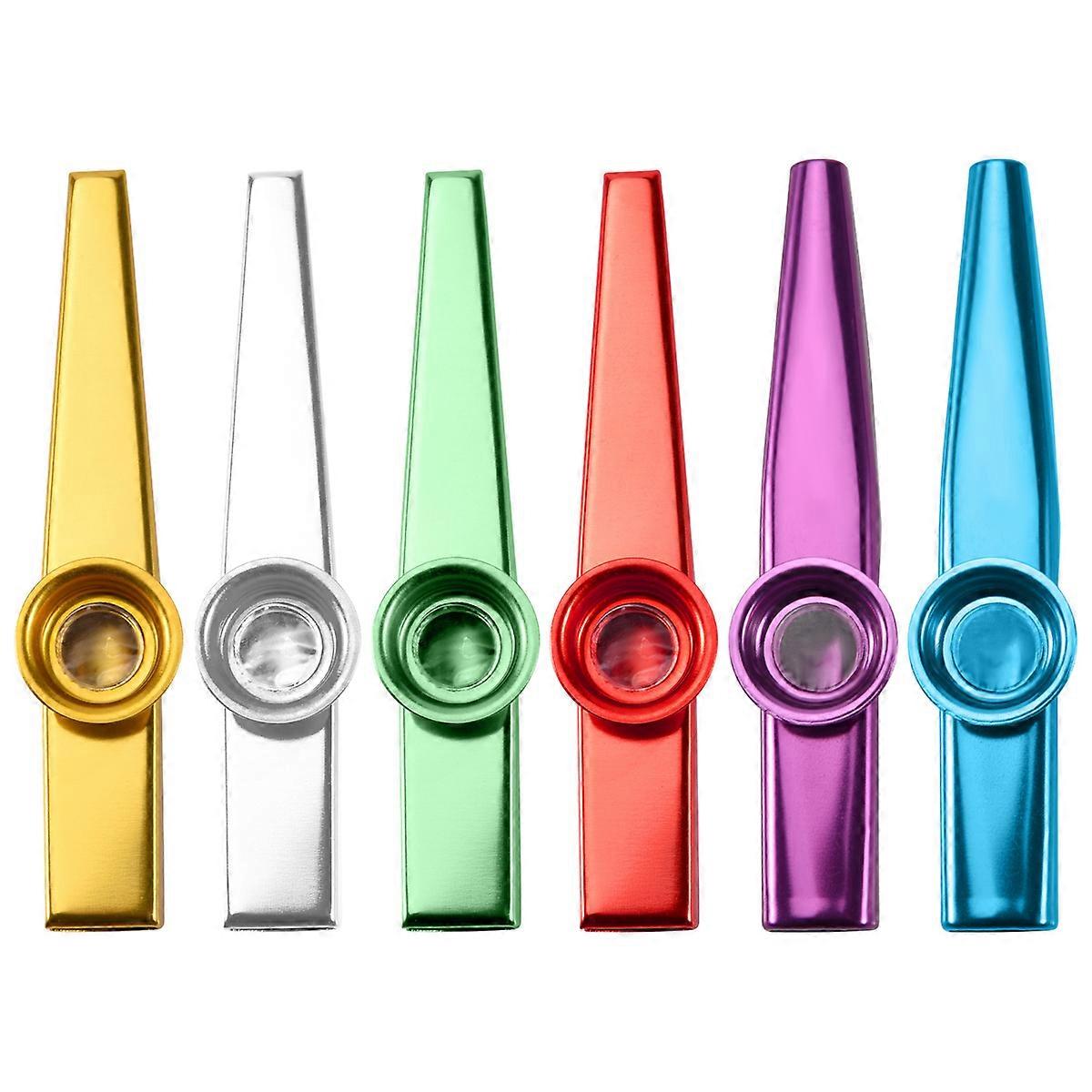 6x Metal Kazoo Musical Instruments Good Companion for Guitar Ukulele