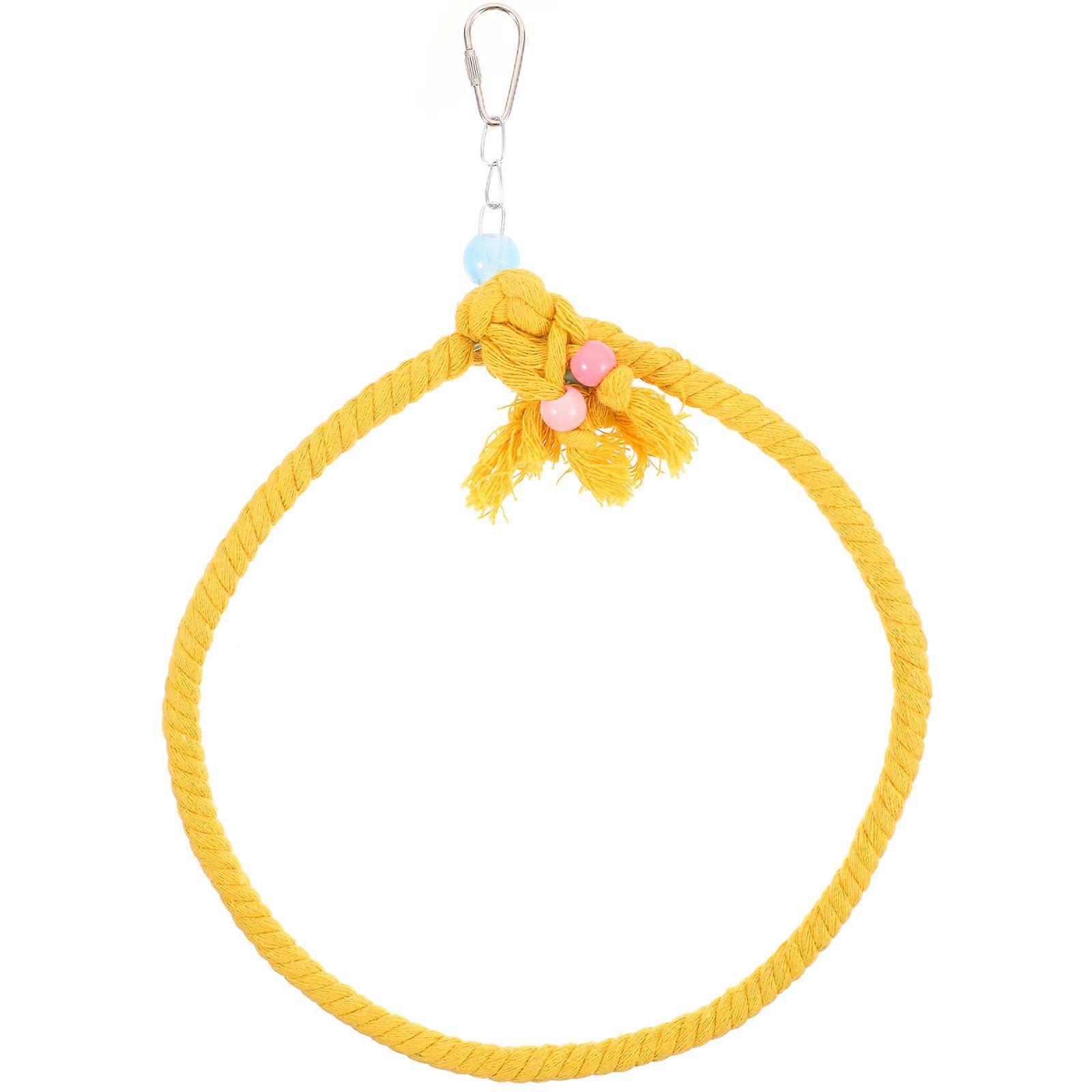 Parrot Rope Swing Parrot Cage Swing Hanging Parrot Stand Bird Standing Circle Bird Cage Perch