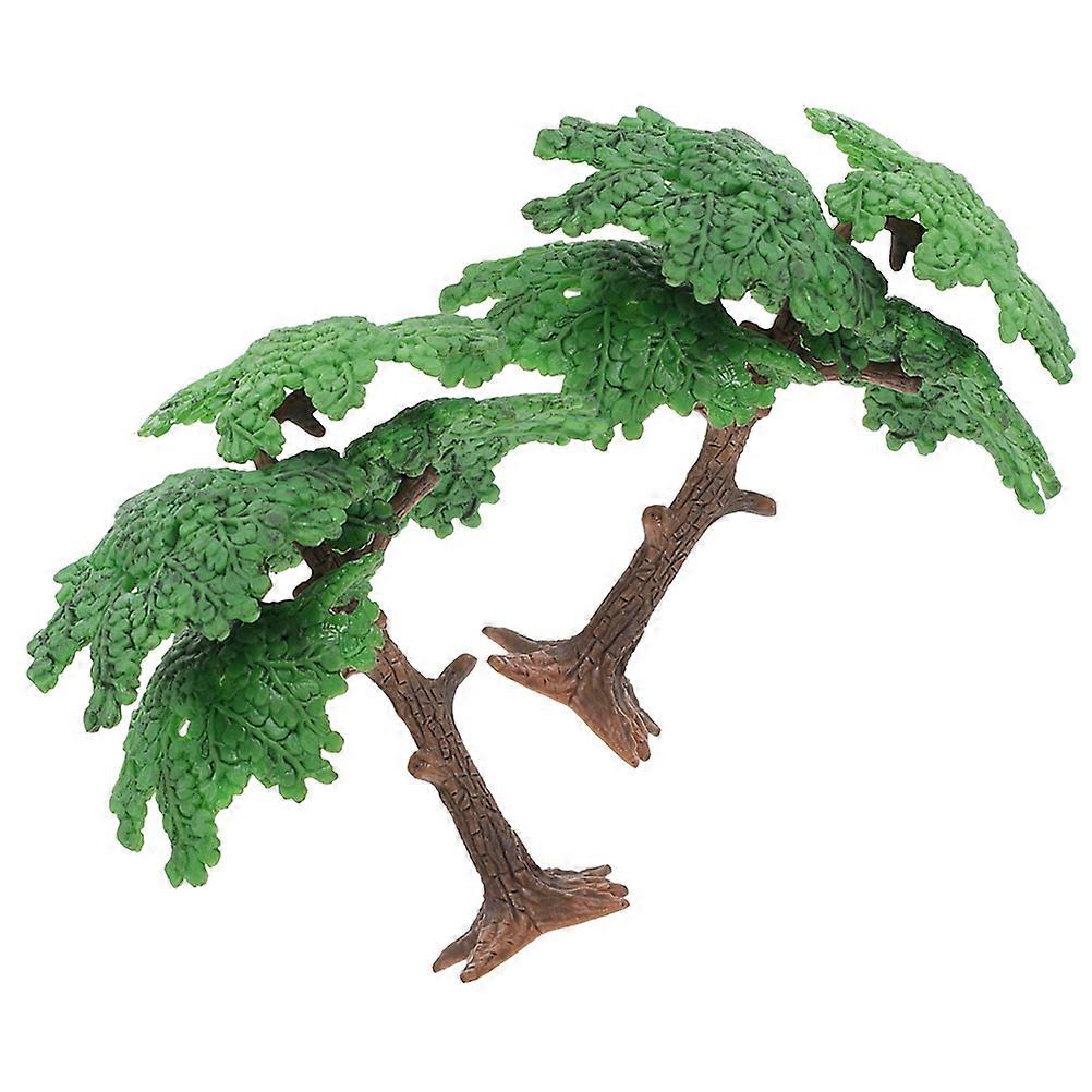 Tree Landscape Models Landscaping Tree Lifelike No Fertilizing Needed 10.5X4.5CM 2Pcs