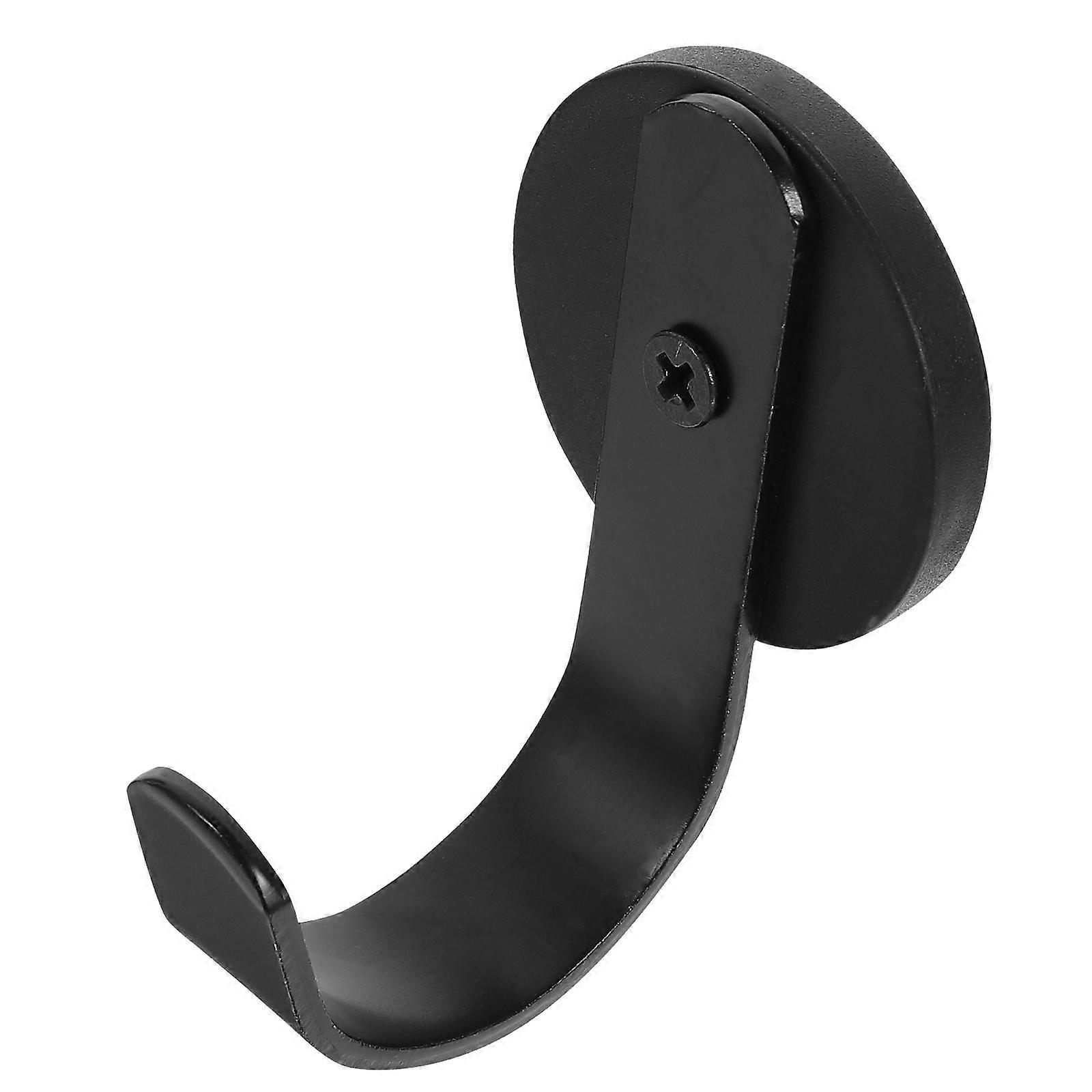 Magnetic Hook Iron Wreath Hanging Hook for Storage Use Black