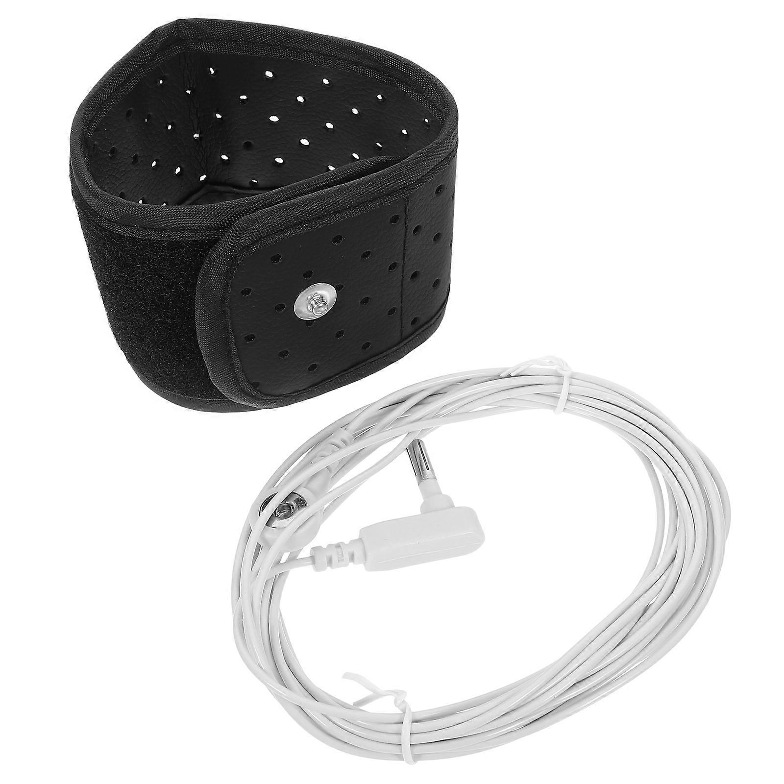 Grounding Therapy Wristband For Individuals Seeking Sleep Improvement With Adjustable Black Ground Strap 1Pack