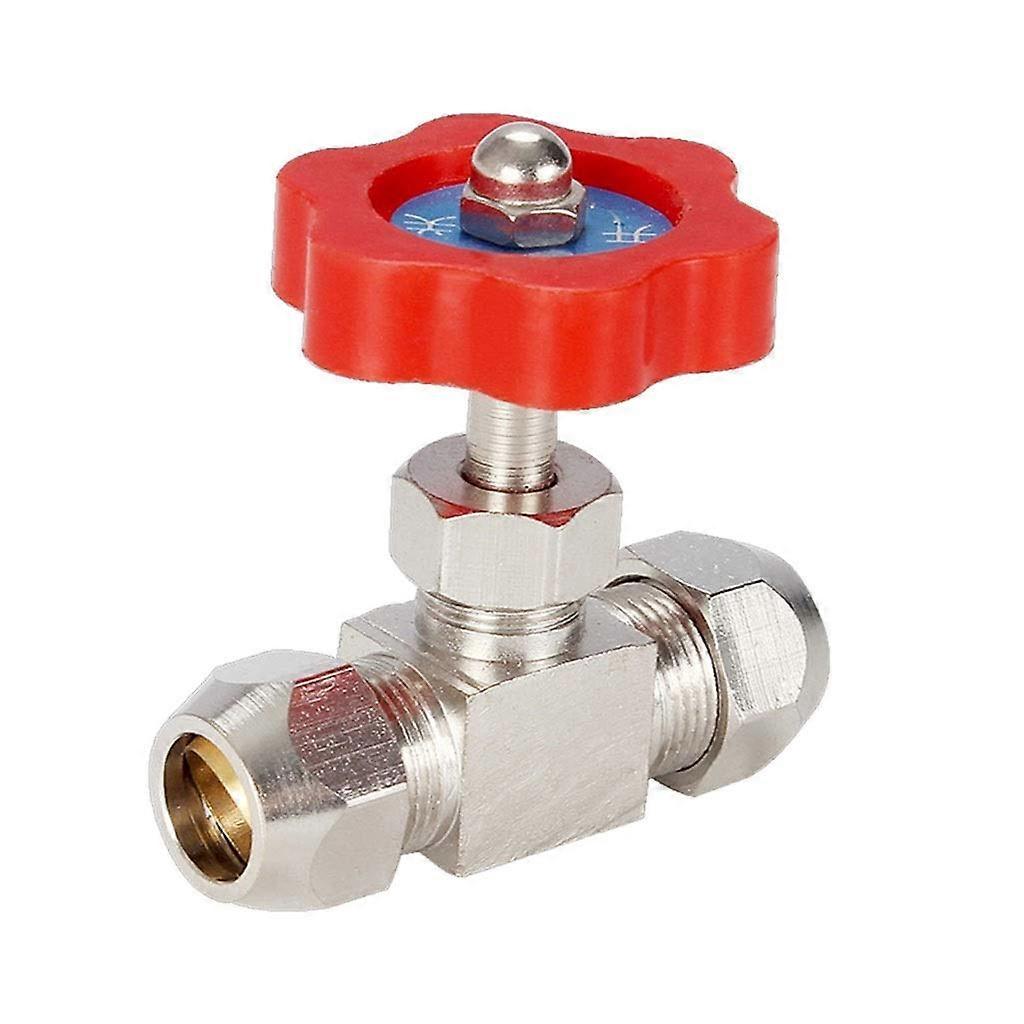 Backflow Valve Needle-Type Ball Valve, 6/8/10/12 Mm Pipe, Orange Handle, Metal, High-Pressure Durable